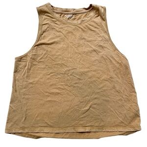 Athleta Tan Cotton Sleeveless Tank Top Size Medium